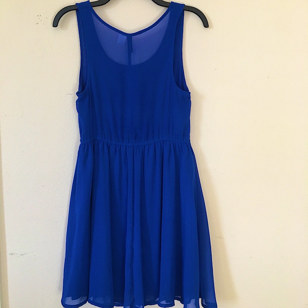 H&M Blue Sleeveless Mini / Midi Dress